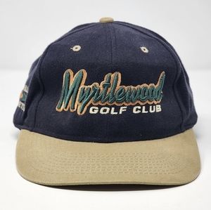 Myrtlewood Golf Club Pinehills‎ & Palmetto Adjustable Hat/Cap Blue And Tan